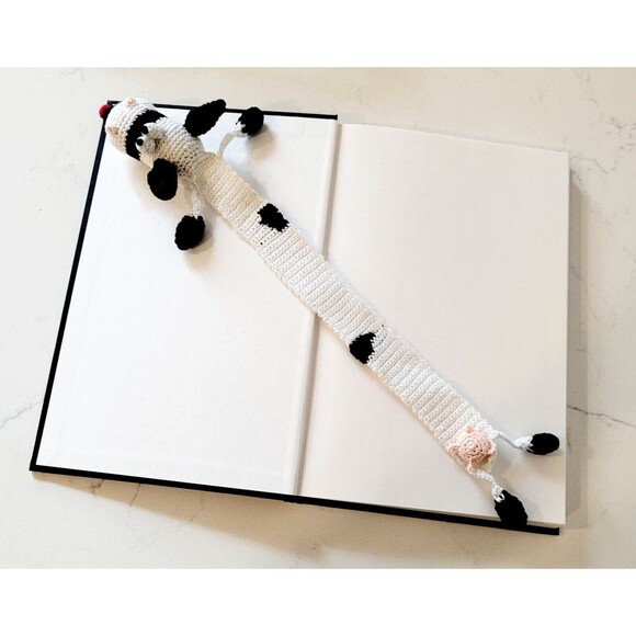 Cow Handmade Crochet Bookmark Funny Book Lover Unique Gift - Picture 2 of 14
